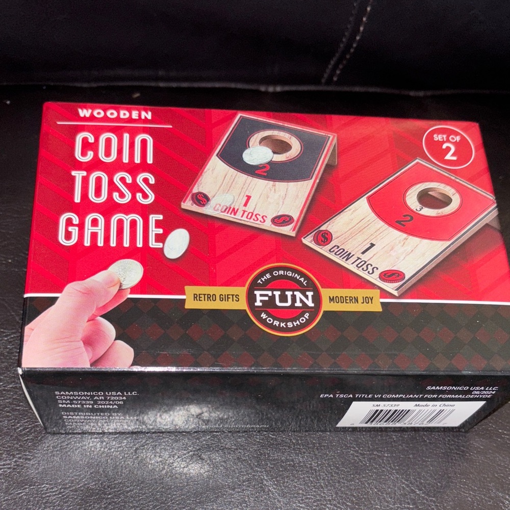 Coin Toss Game Set - Red and Black